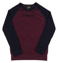 Vínovo-tmavomodré thermo tričko Lupilu