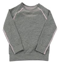 Šedo-lila melírované thermo tričko Lupilu