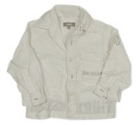 Bílá lněná košile s nápisem WE