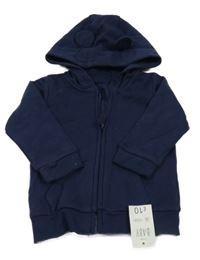 Nové - tmavomodrá propínací mikina s kapucí George