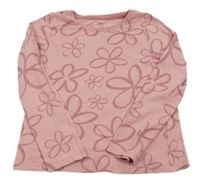 Růžové květované triko 
