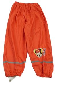 Červené nepromokavé nohavice s Minnie Disney