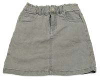 Sivá rifľová sukňa s vreckami