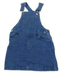 Modré na traké rifľové šaty s vreckami Sinsay