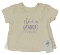 Nové - smotanové tričko s nápisom George