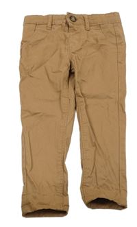 Hnedé plátenné chino nohavice dunnes