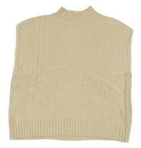 Smotanová vzorovaná pletená vesta S. Oliver