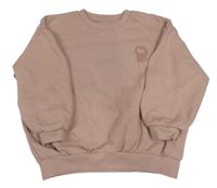 Staroružová oversize mikina s potlačou George