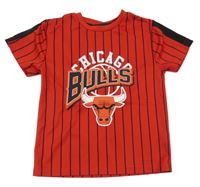 Červeno-černé pruhované sportovní tričko - Chicago Bulls 