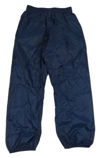 Tmavomodré šušťákové vodeodolné nohavice Decathlon