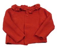 Červené svetrové bolerko s volánikmi Matalan