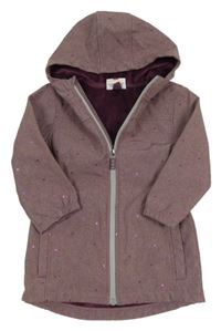 Fialová softshellová bunda s hvězdami a kapucí Topolino