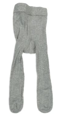 Světlešedé žebrované punčocháče Next