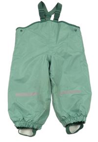 Zelené šusťákové laclové zateplené kalhoty Lily & Dan