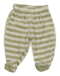 Béžovo-bílé pruhované sametové polodupky C&A