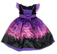 Kockovaným - Čierno-fialové šaty s netopýry - čarodějnice