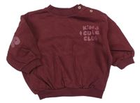 Vínová oversize mikina s nápismi George