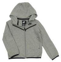 Sivo-čierna prepínaci tech fleece mikina s logom a kapucňou Nike