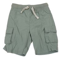 Khaki plátěné cargo kraťasy Kiki&Koko