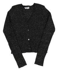 Čierno-strieborný trblietavý crop prepínaci sveter Primark
