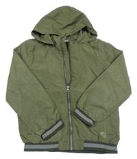 Khaki šušťáková jesenná bunda s kapucňou Name it