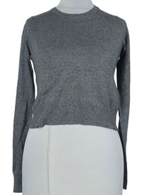 Dámsky sivý crop sveter Bershka
