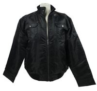 Pánská černá šusťáková zimní bunda 