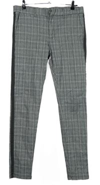 Pánske sivé kockované nohavice River Island vel. 32
