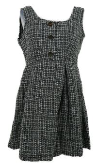 Dámske čierno-biele vzorované pletené šaty Shein