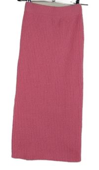 Dámska ružová pletená midi sukňa PrettyLittle Thing