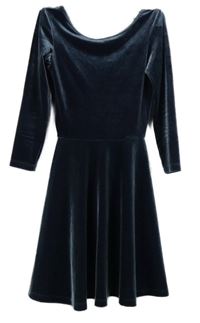 Dámské modrošedé sametové šaty American Apparel 