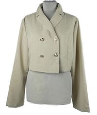 Dámský béžový crop blejzr 