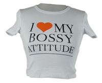 Dámske biele crop tričko s nápisom FB Sister