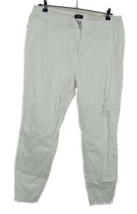 Dámske biele skinny rifle s vyšúchaním Denim