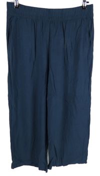 Dámské tmavomodré culottes kalhoty Oxmo 