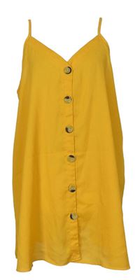 Dámske okrové šaty s gombíky zn. Pep&Co