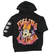 Černá tepláková tunika s Minnie a kapucí Disney