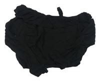 Černá crop halenka s volánkem H&M