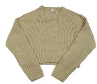 Béžový rebrovaný crop sveter Primark