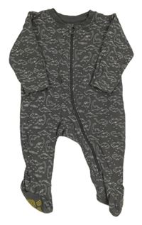 Sivý overal s dinosaurami