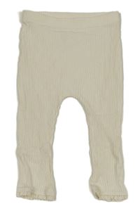 Bílé žebrované legíny George