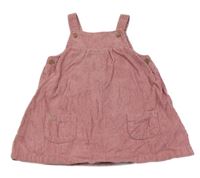 Ružové manšestové šaty s vreckami Next