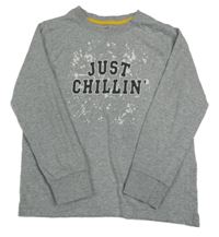 Světlešedé pyžamové triko s nápisem F&F