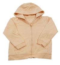 Oranžová prepínaci mikina s nápisom a kapucňou Dunnes