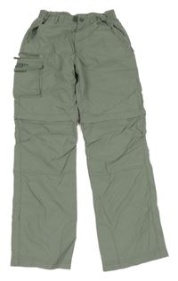 Zelené outdoorové kalhoty Troll Kids
