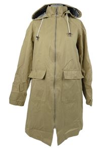 Dámska béžová šušťáková parka s kapucňou Papaya