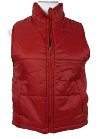 Dámska červená šušťáková zateplená crop vesta Lewis