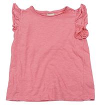 Ružové tričko s volánikmi Matalan