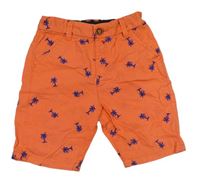 Oranžové plátenné chino kraťasy George
