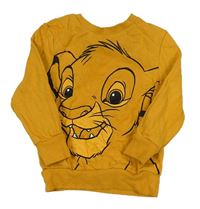 Horčicová mikina so Simbou Disney + George